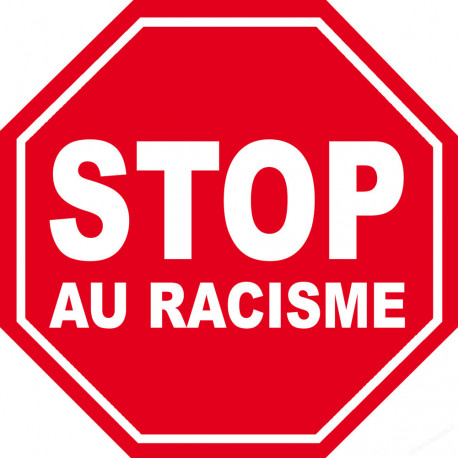 racisme STOP - 5x5cm - Sticker/autocollant