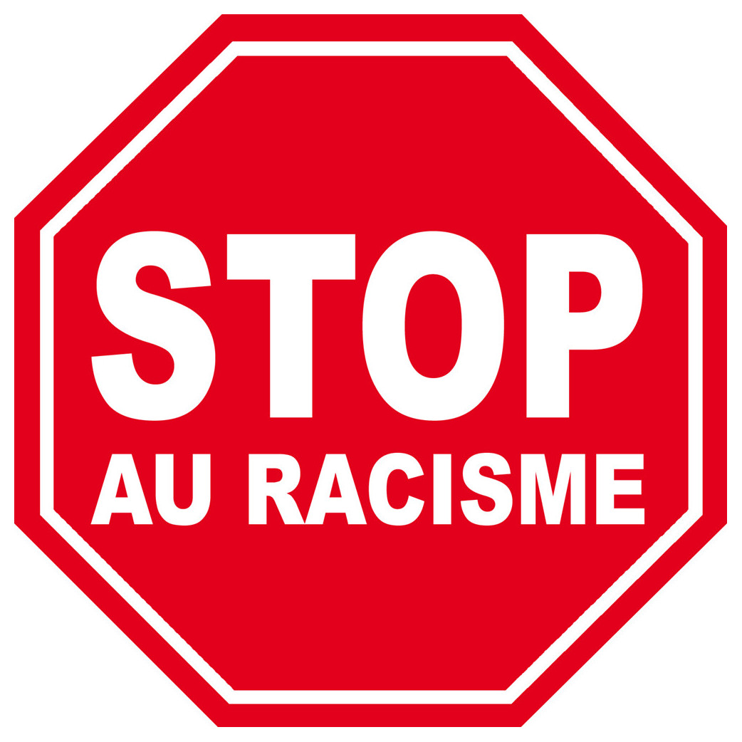 racisme STOP - 20x20cm - Sticker/autocollant
