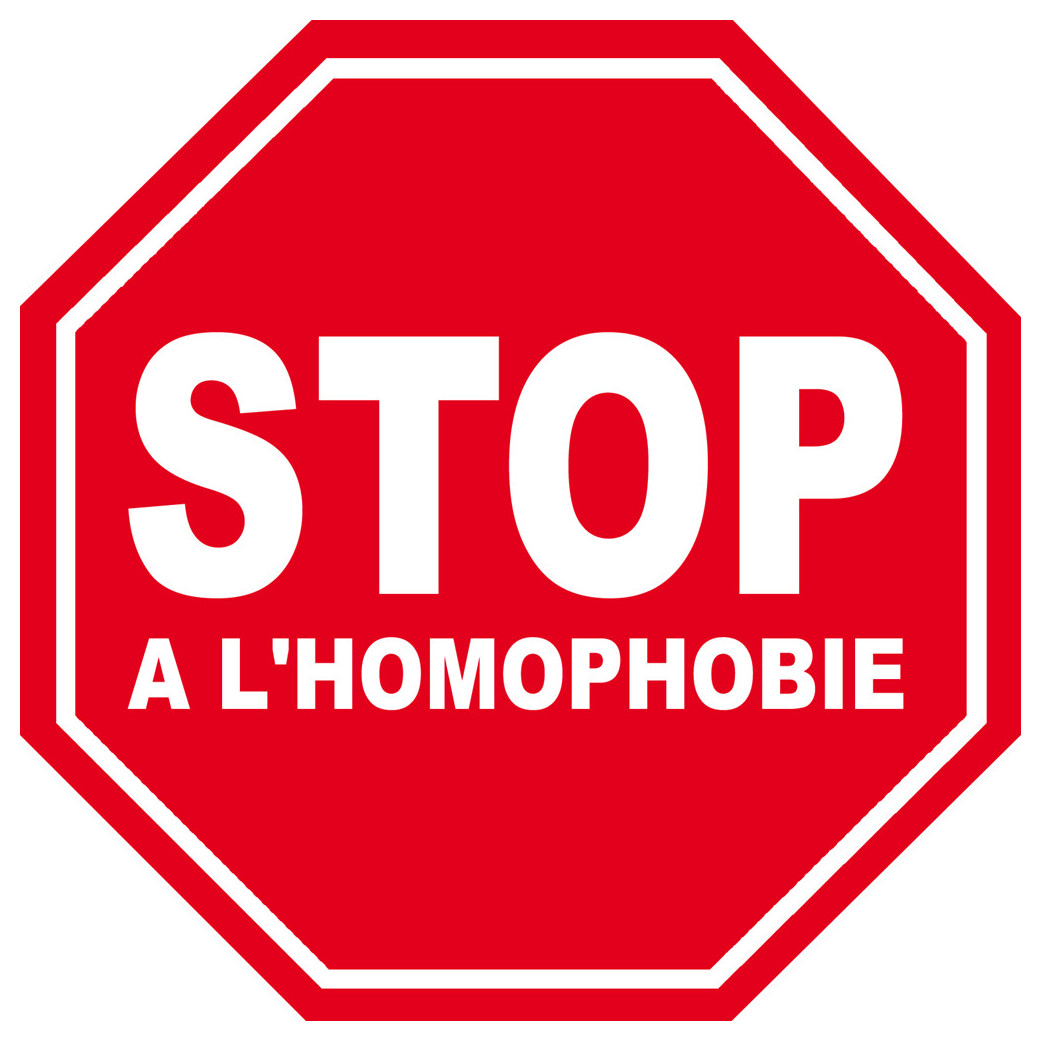 homophobie STOP - 15x15cm - Sticker/autocollant