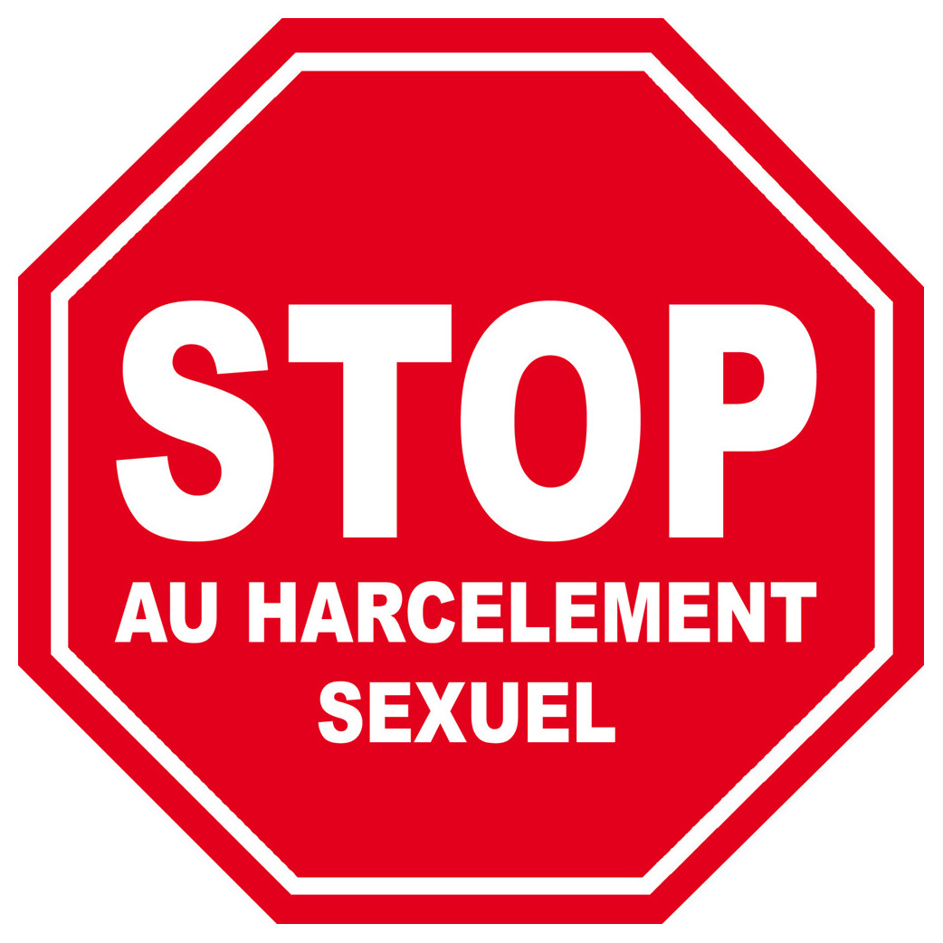 harcèlement sexuel STOP - 20x20cm - Sticker/autocollant