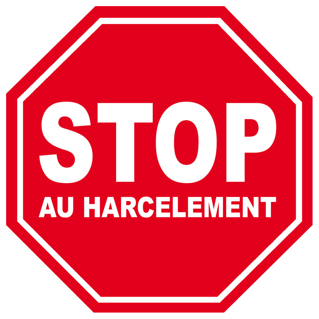 harcèlement STOP - 20x20cm - Sticker/autocollant