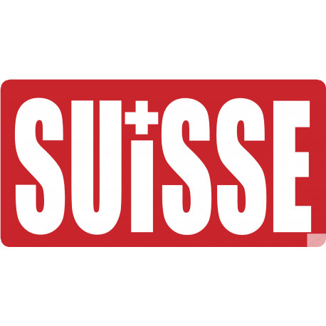  croix Suisse - 20x10cm - Sticker/autocollant