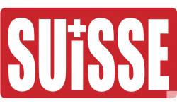  croix Suisse - 10x5cm - Sticker/autocollant