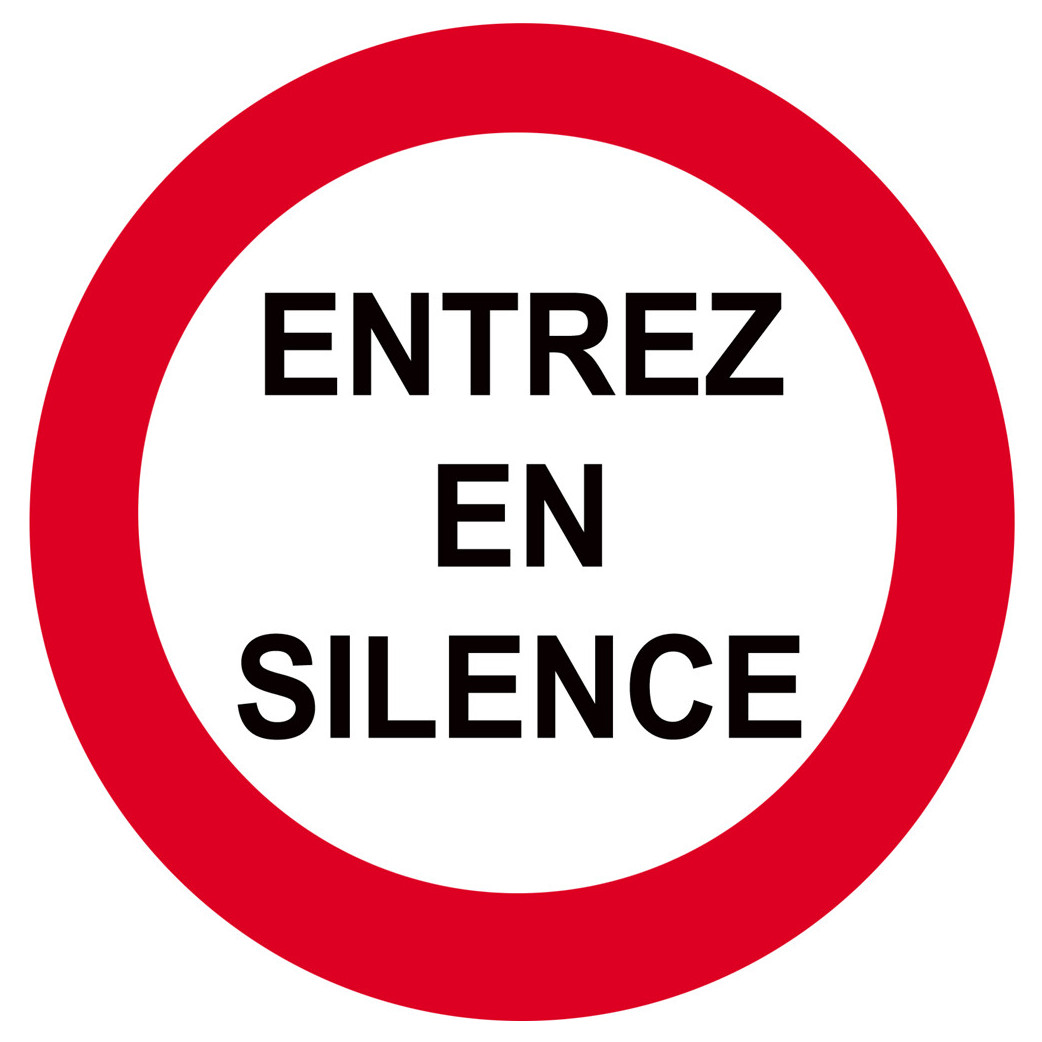 entrez en silence - 20cm - Sticker/autocollant