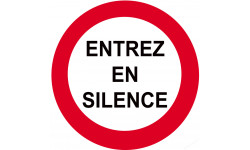 entrez en silence - 20cm - Sticker/autocollant