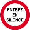 entrez en silence - 15cm - Sticker/autocollant
