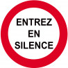 entrez en silence - 10cm - Sticker/autocollant