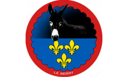 L'âne grand noir du Berry - 15 cm - Sticker/autocollant