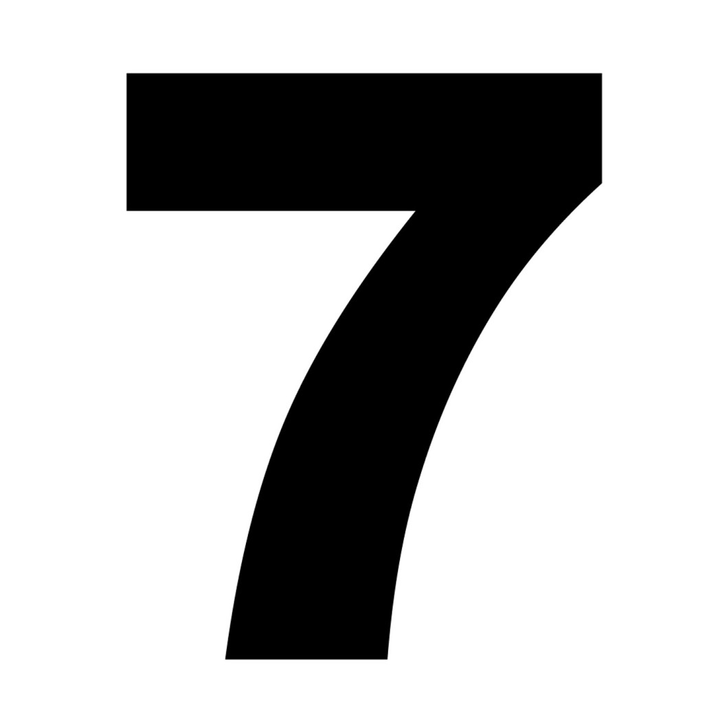 numérotation 7 - 10x7cm - Sticker/autocollant