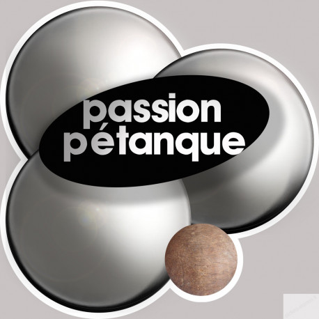 passion pétanque - 15x15cm - Sticker/autocollant
