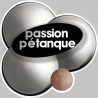 pétanque - 15x15cm - Sticker/autocollant