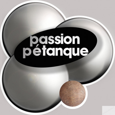 passion pétanque - 10x10cm - Sticker/autocollant