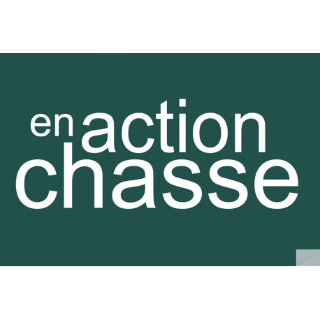 en action de chasse vert - 29x19.3cm - Sticker/autocollant