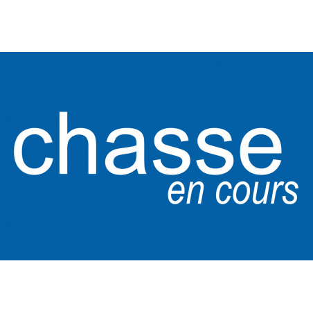 chasse en cours - 15x10cm - Sticker/autocollant