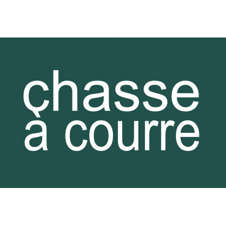 chasse à courre vert - 15x10cm - Sticker/autocollant