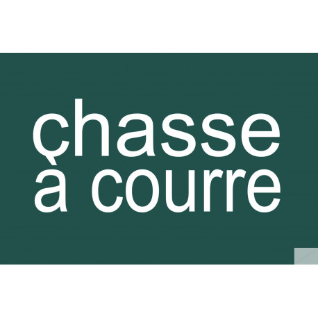 chasse à courre vert - 20x13.3cm - Sticker/autocollant