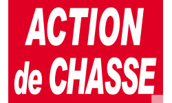 Action de chasse - 30x20cm - Sticker/autocollant