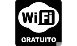 WIFI gratuito - 20cm - Sticker/autocollant