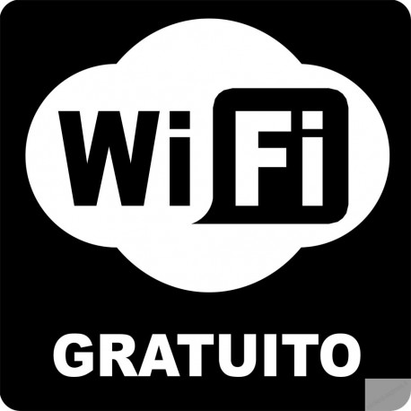 WIFI gratuito - 20cm - Sticker/autocollant