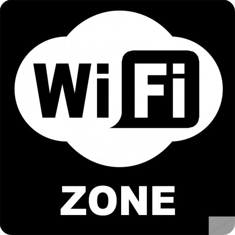 zone WIFI - 20cm - Sticker/autocollant