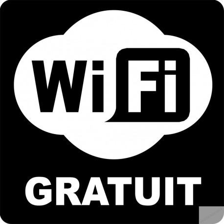 WIFI gratuit - 15cm - Sticker/autocollant