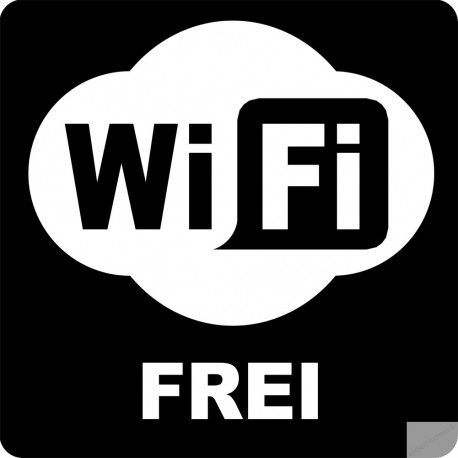 WIFI Frei - 10cm - Sticker/autocollant