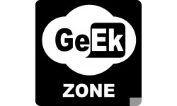 zone geek wifi - 10x10cm - Sticker/autocollant