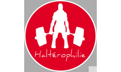 haltérophilie - 10cm - Sticker/autocollant