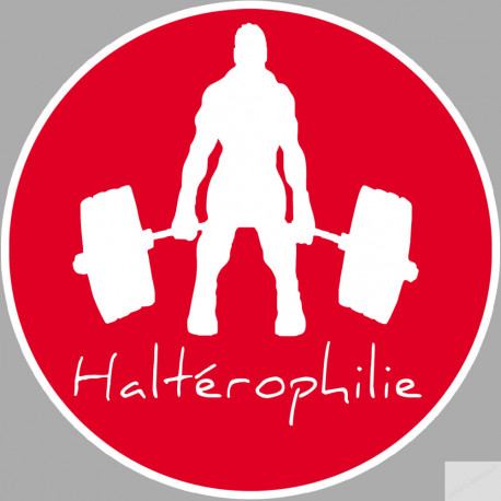 haltérophilie - 10cm - Sticker/autocollant