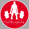 haltérophilie - 20cm - Sticker/autocollant