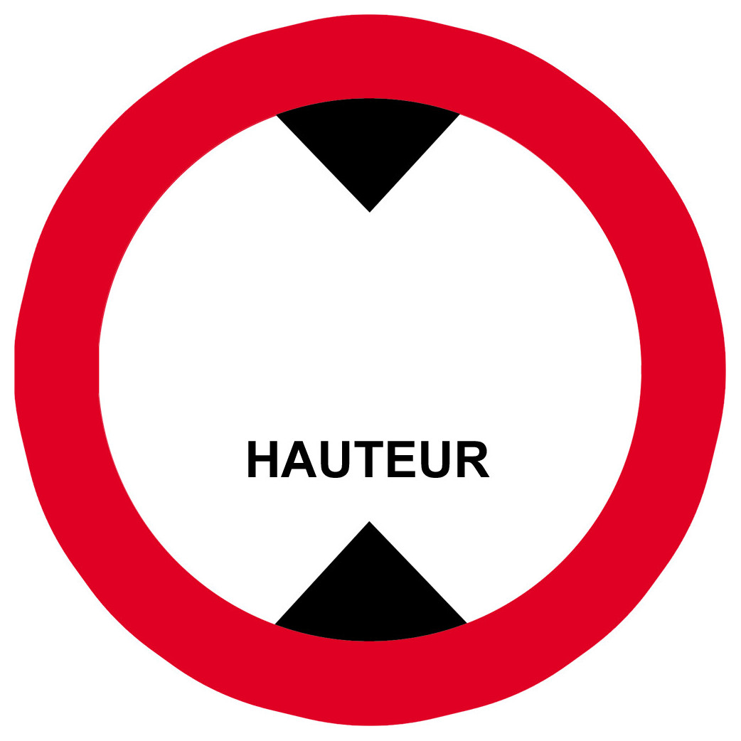 hauteur de passage à noter - 10cm - Sticker/autocollant