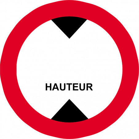 hauteur de passage à noter - 10cm - Sticker/autocollant