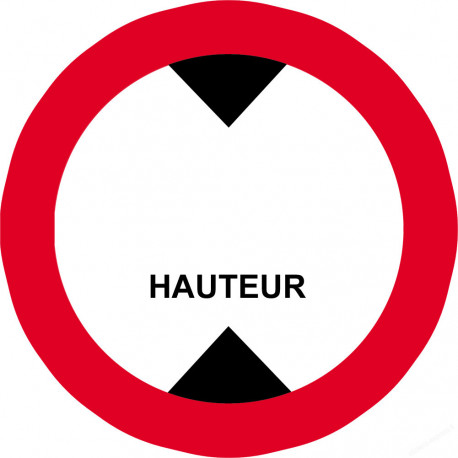 hauteur de passage à noter - 20cm - Sticker/autocollant hauteur de passage à noter - 20cm - Sticker/autocollant