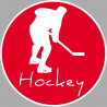 joueur de hockey - 10cm - Sticker/autocollant