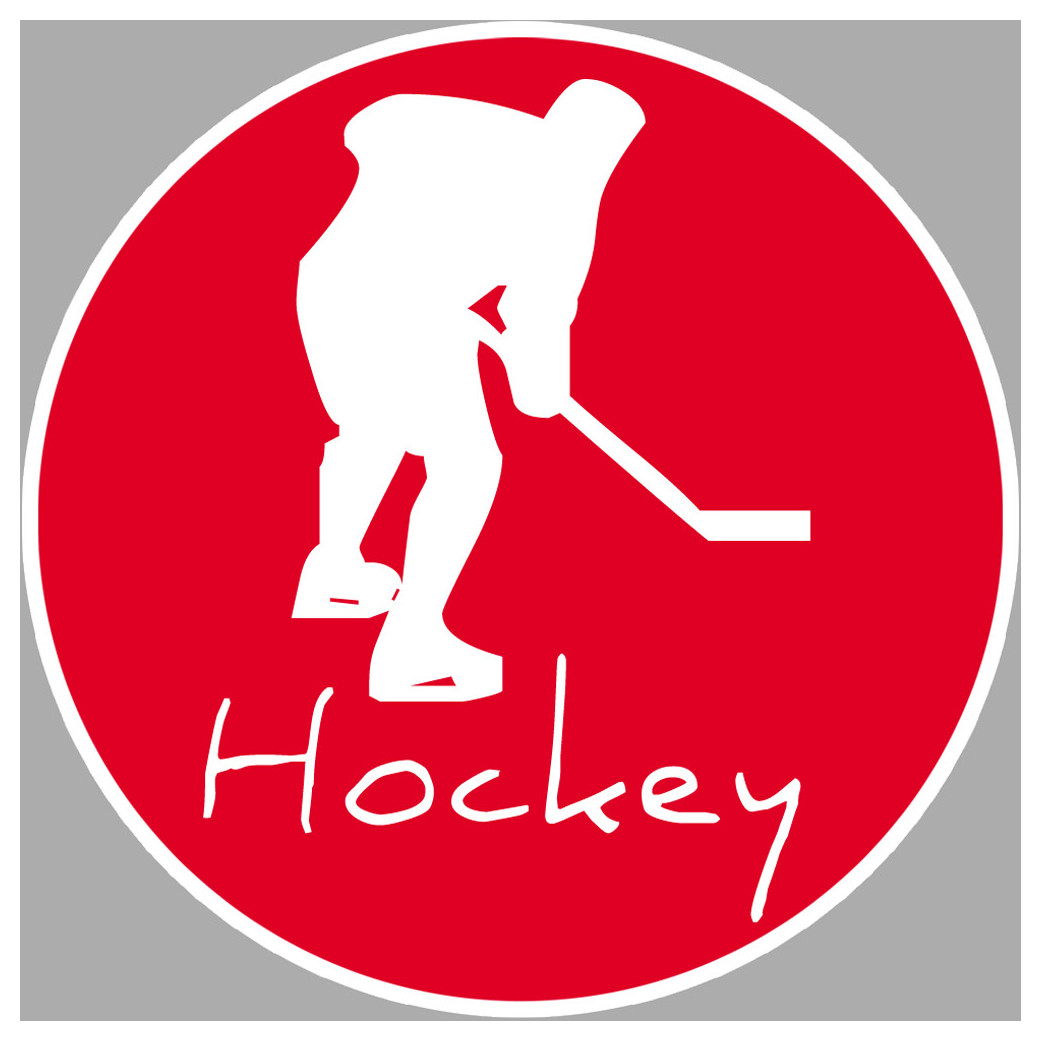 joueur de hockey - 15cm - Sticker/autocollant