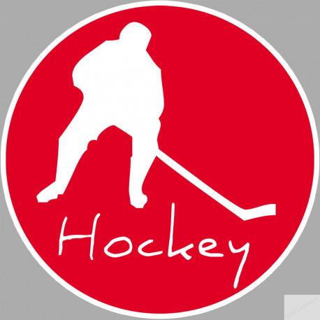 hockey joueur - 10cm - Sticker/autocollant