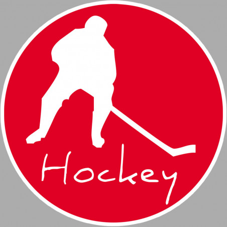 hockey joueur - 10cm - Sticker/autocollant