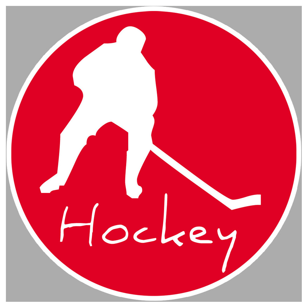 hockey joueur - 15cm - Sticker/autocollant