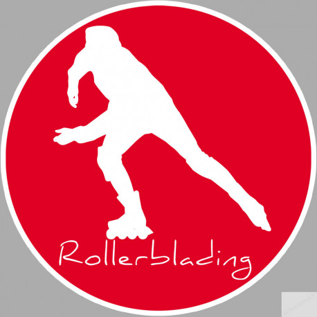 rollerblading - 5cm - Sticker/autocollant