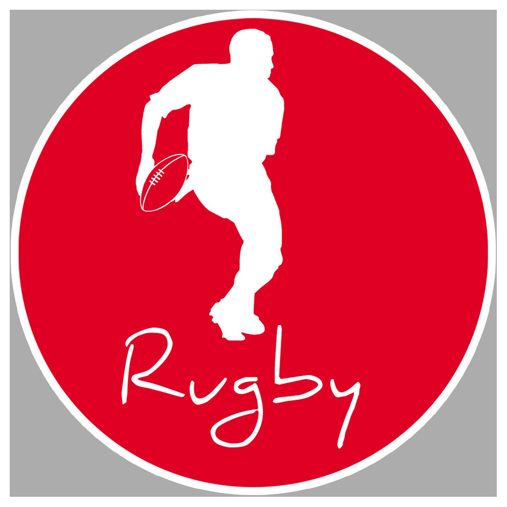 rugby - 20cm - Sticker/autocollant