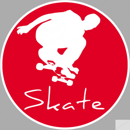 Skate - 10cm - Sticker/autocollant