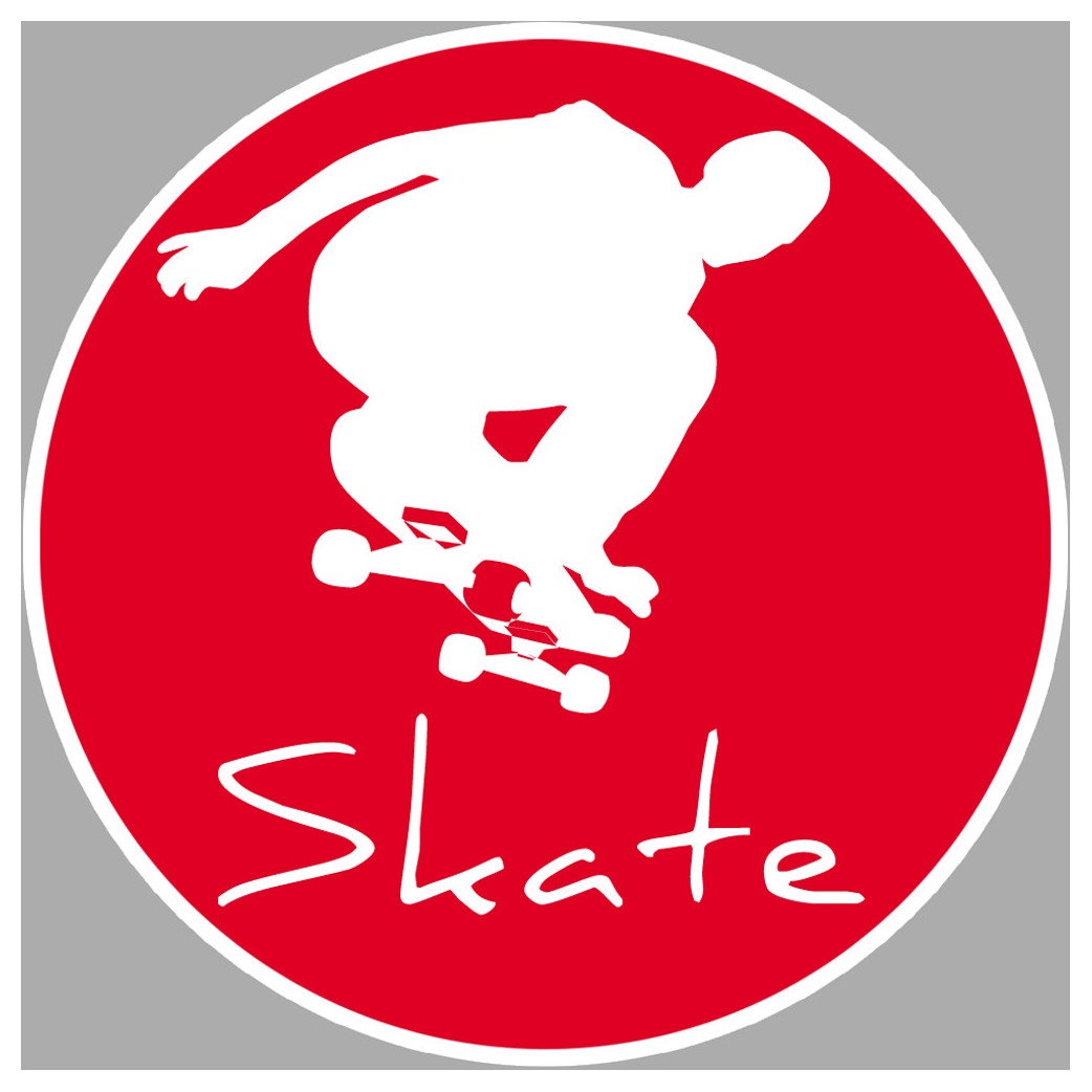 Skate - 20cm - Sticker/autocollant