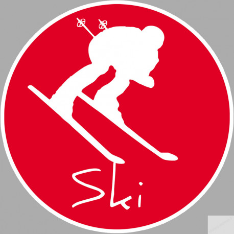 ski - 5cm - Sticker/autocollant