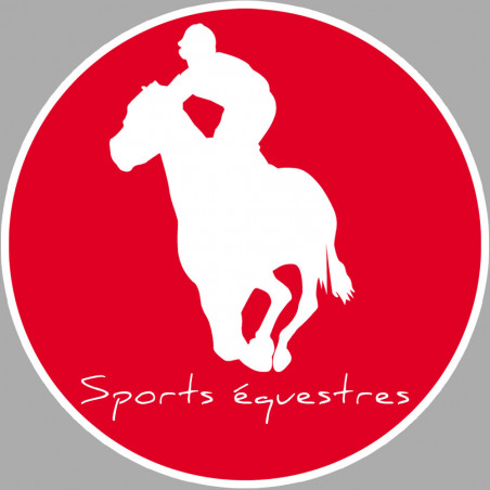 sport équestre - 10cm - Sticker/autocollant