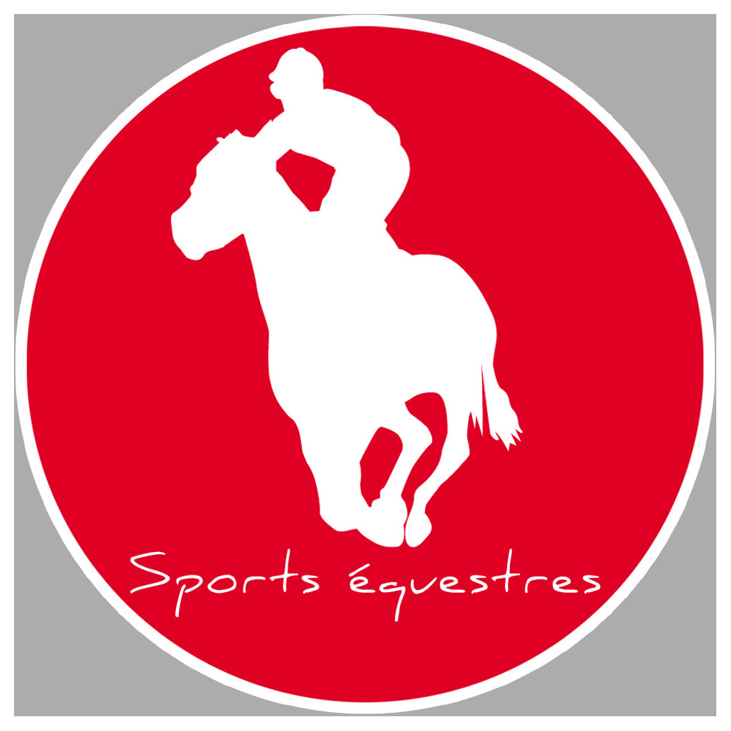 sport équestre - 5cm - Sticker/autocollant
