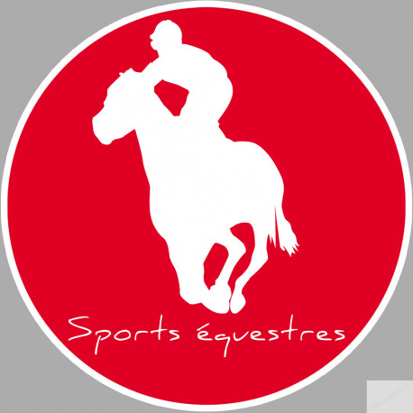 sport équestre - 15cm - Sticker/autocollant