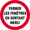 fermer les fenêtres en sortant - 5cm - Sticker/autocollant