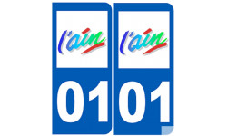immatriculation 01 (l'Ain) - Sticker/autocollant