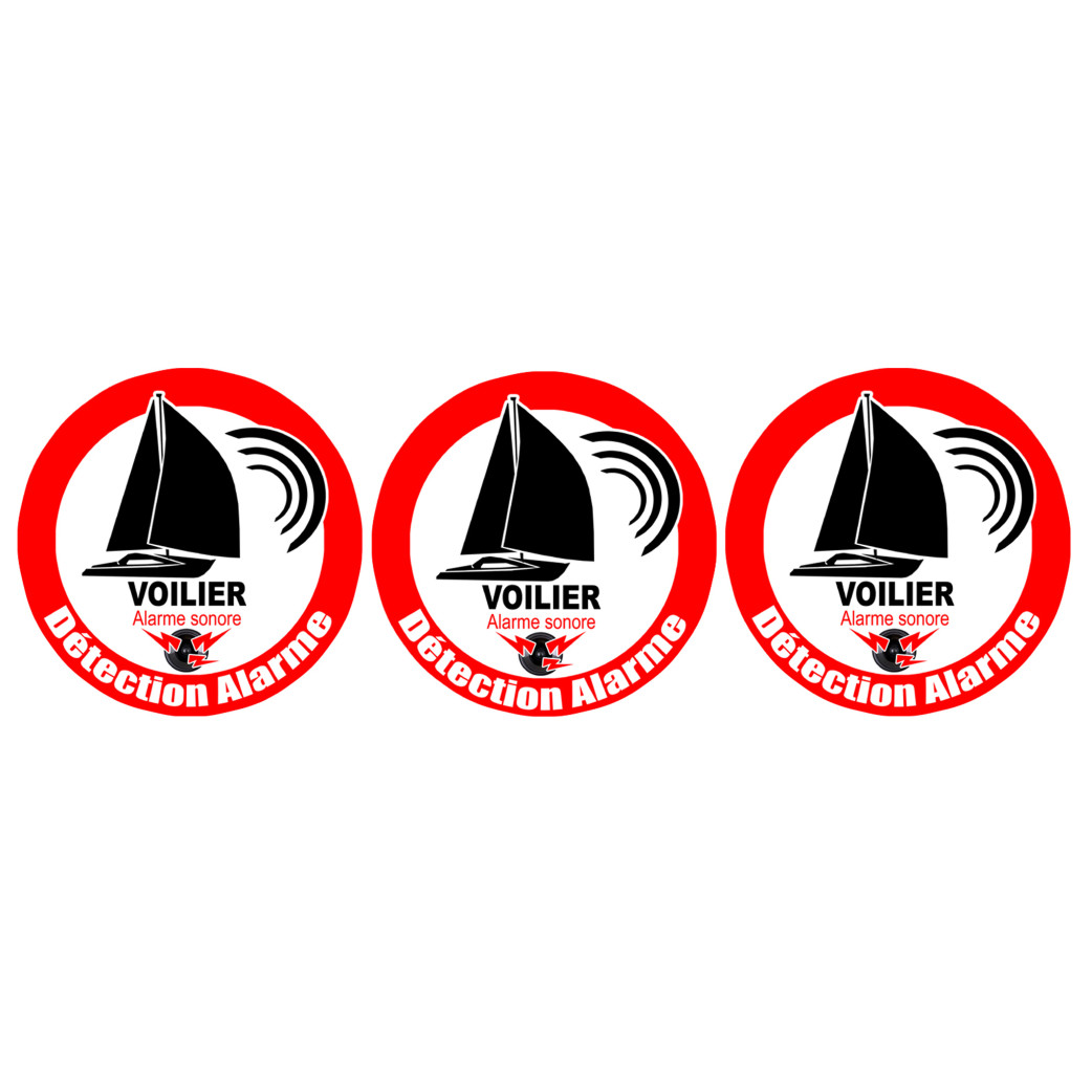 Alarme pour voilier - 3x5cm - Sticker/autocollant