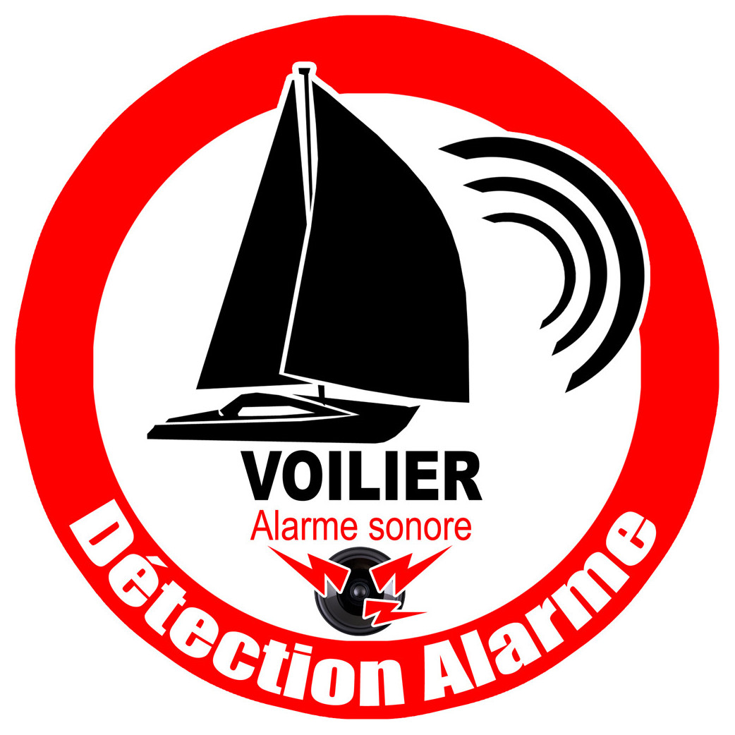 Alarme pour voilier - 20cm - Sticker/autocollant